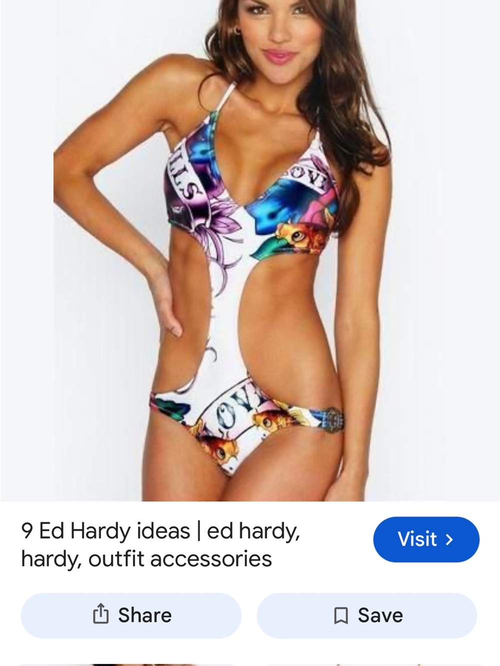 Ed Hardy vintage one piece swimsuit. Y2K. Bottom taken in to fit like a med. Lg